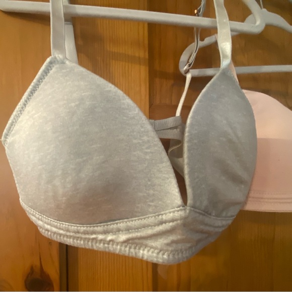 2 Danskin Training Bras Hook Closure Pink Gray Adjustable Spandex 32A - Picture 10 of 13